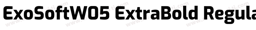 ExoSoftW05 ExtraBold Regular字体转换